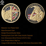 D-Day Infantry Ivy Division 1944.6.6 US Army Challenge Gold Collectible Coins