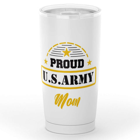 Proud U.S. Army Mom Stainless Steel Tumbler