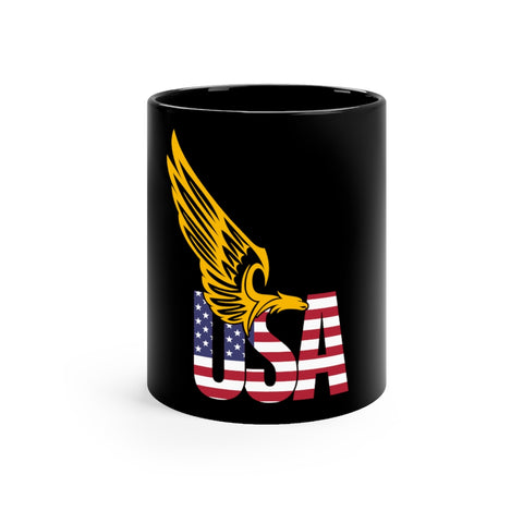 USA Gold Eagle Black mug 11oz