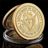 US Army Corps Color Gold Plated Medal Commemorative Coin