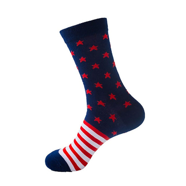Trump 2020 Flag Trim Socks Printed