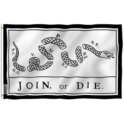 Join Or Die Flag - Rattlesnake Flags