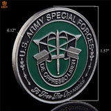 Army Special Forces - US America Green Military Beret Metal Challenge Coin Collectible