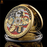 USA Navy USAF USMC Army Coast Guard American Free Eagle Totem Gold Military Medal Challenge Coin Collection